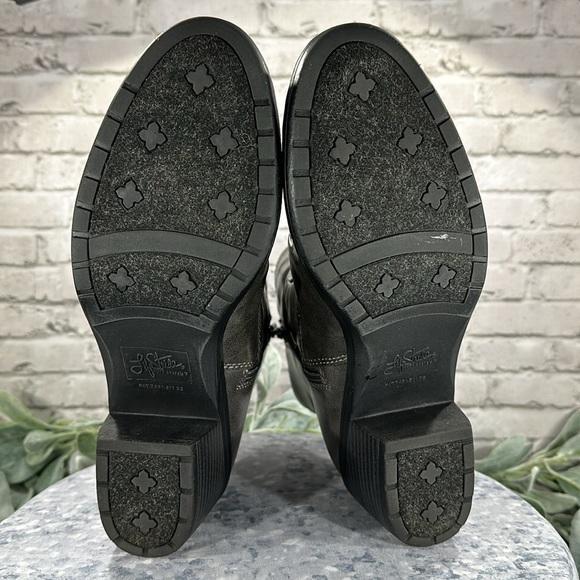 Life Stride Watchful Grey Faux Leather Round Toe Ankle Zip Boots WMS 8.5/9M✨EUC✨ - Picture 8 of 13